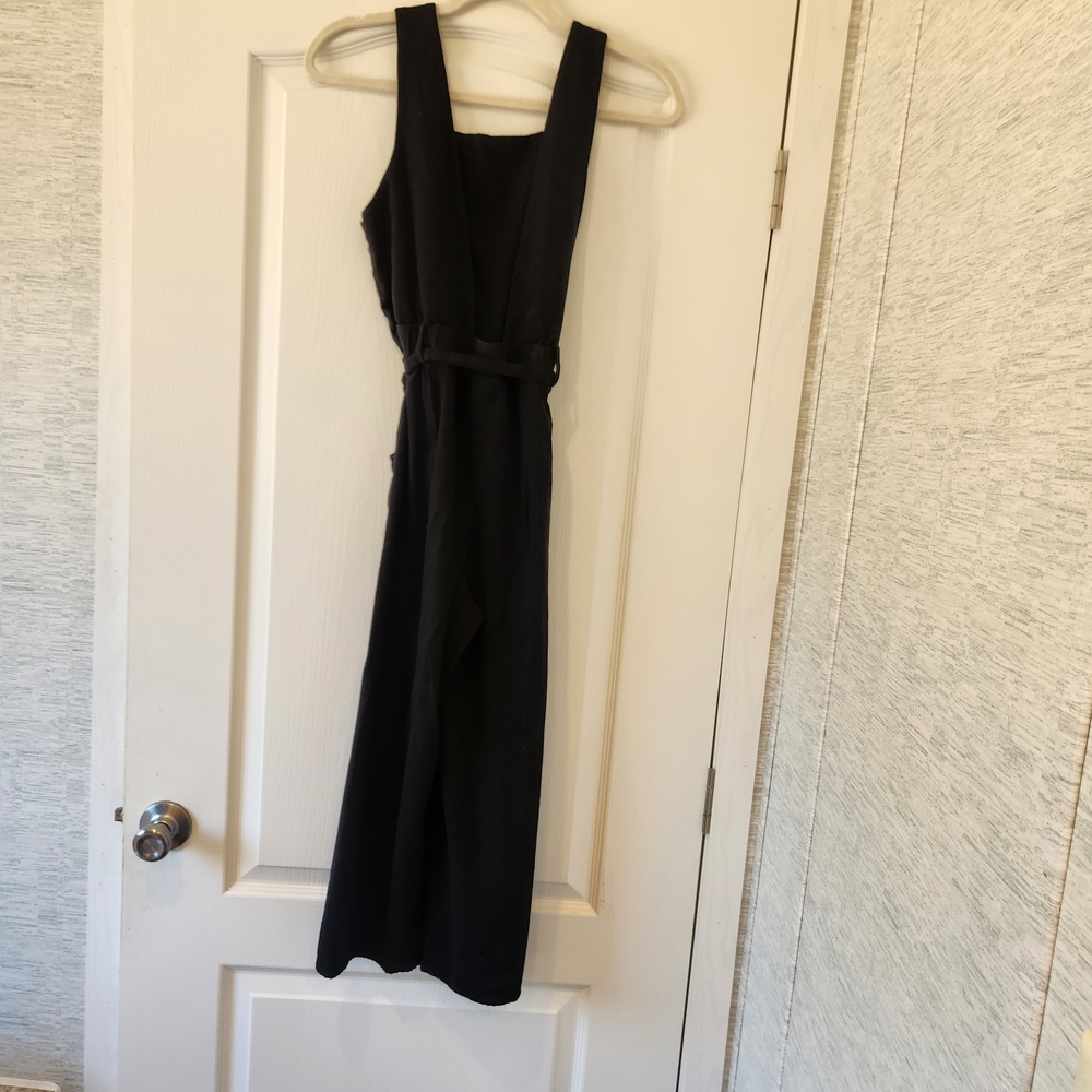 Monteau Black Sleeveless Womens Jumpsuit Size L Euc - Picture 3 of 5